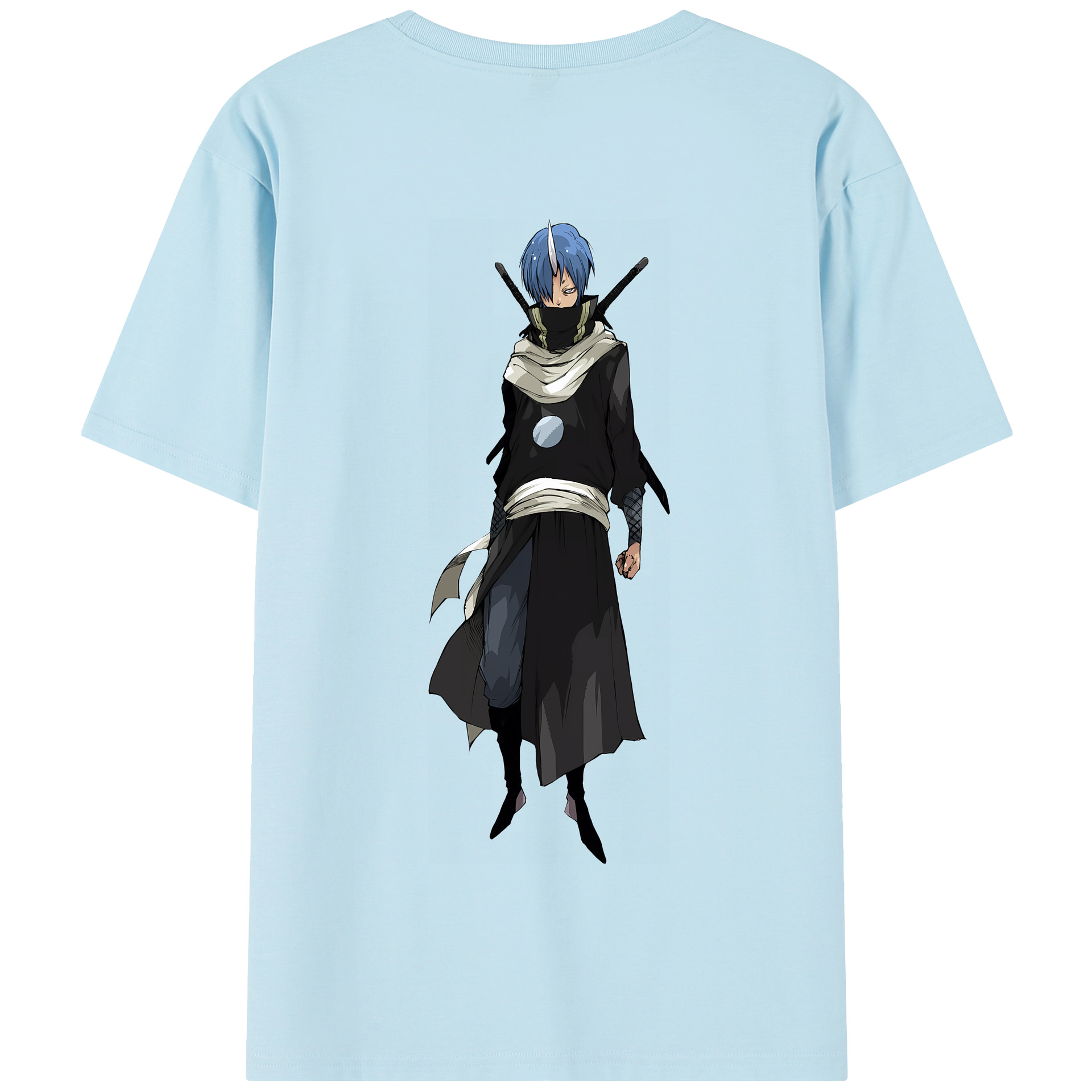 （画像用） 転スラ Regarding Reincarnated to Slime 綿100％半袖Tシャツ（背面プリント）